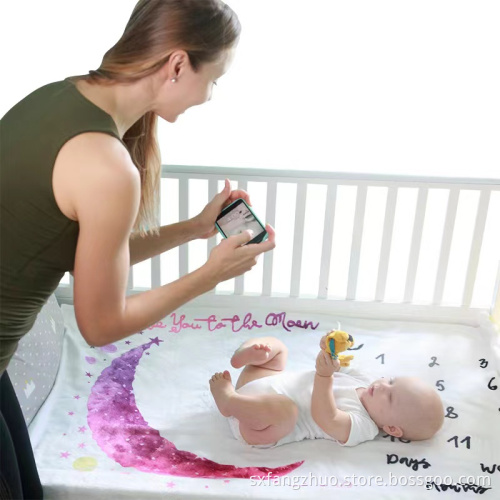 personalized baby name blanket monthly milestone baby blanket for sublimation